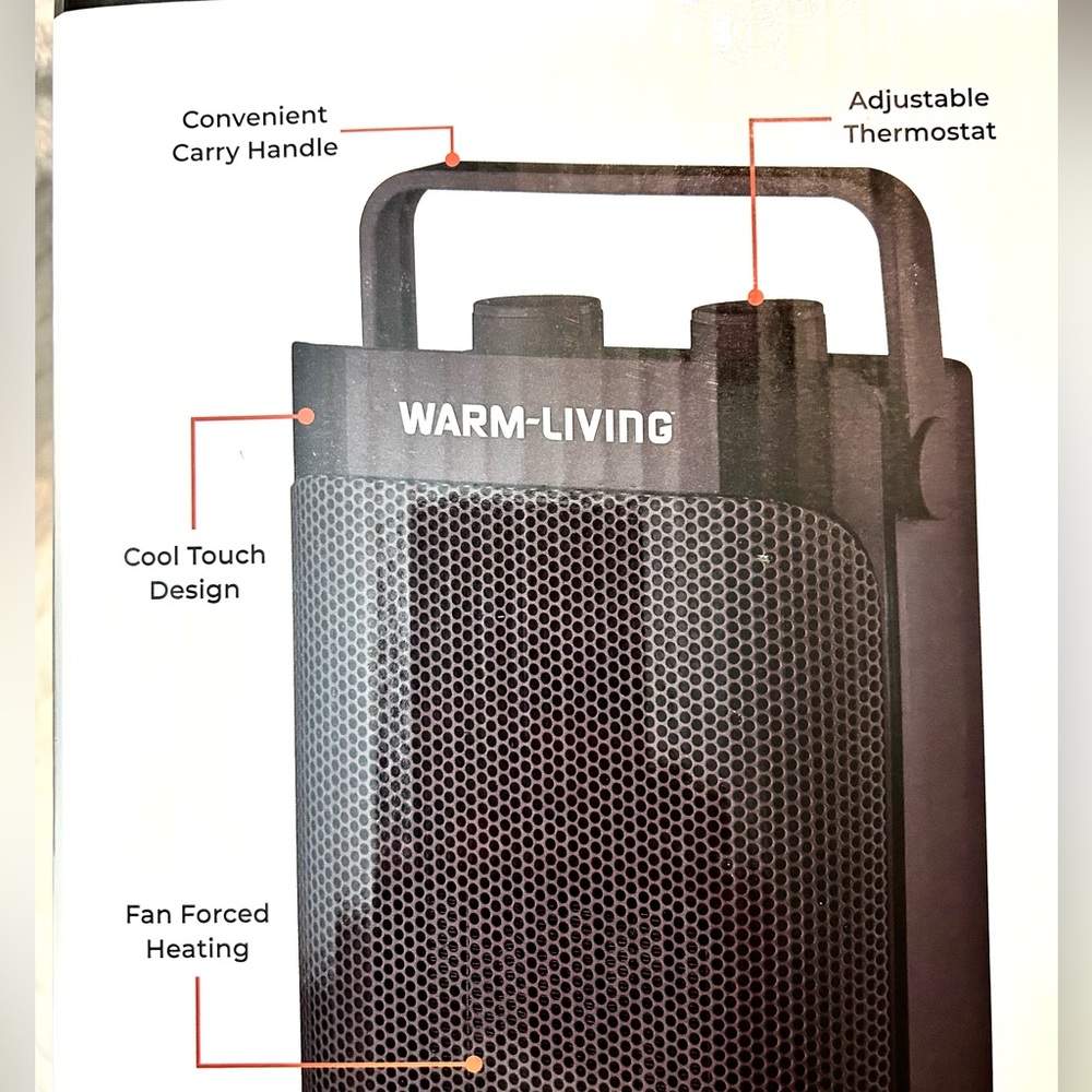 NEW…Warm-Living 16.5” Oscillating Ceramic Space Heater/Fan - Picture 4 of 7